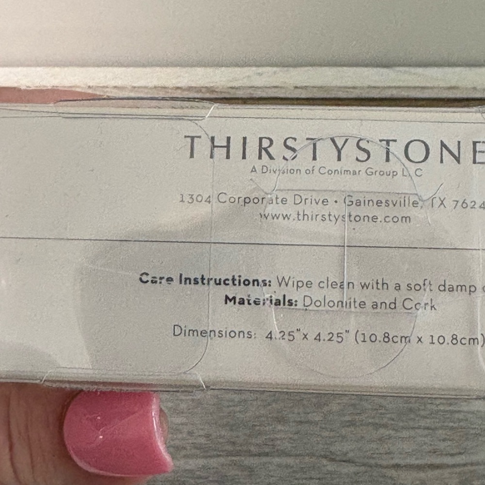 Thirstystone 4-Pack Absorbent Stone Coasters, NWT. Highly Rated - Picture 4 of 4